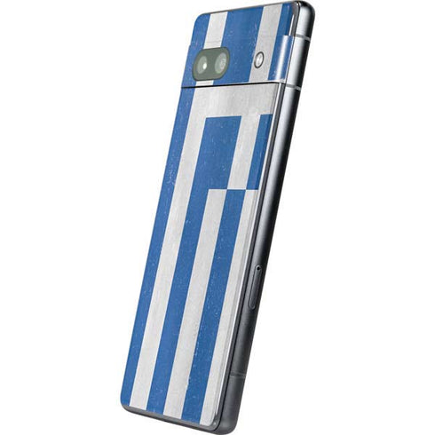 Greece Flag Distressed Google Pixel 7a Skin